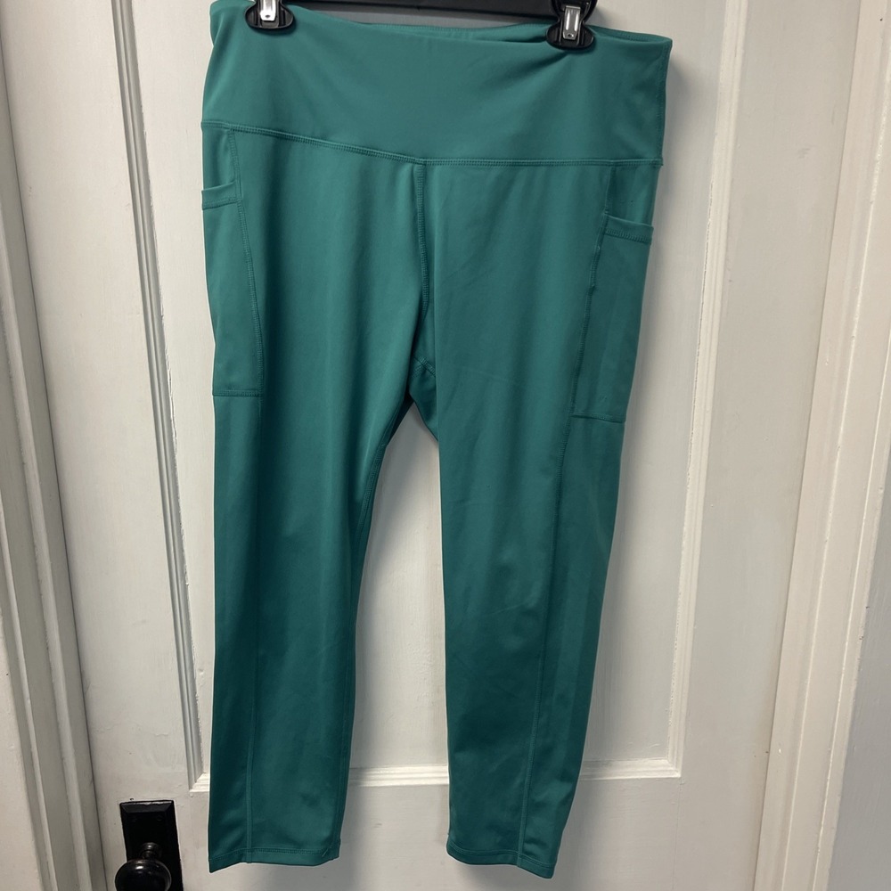 Stretch The Rules Women Green Active Pants L